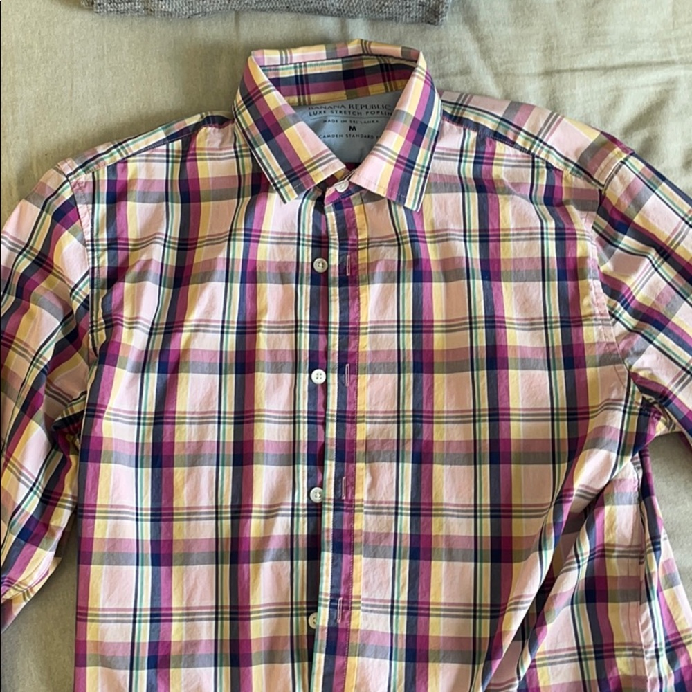 Banana Republic Luxe Stretch Poplin Button Down